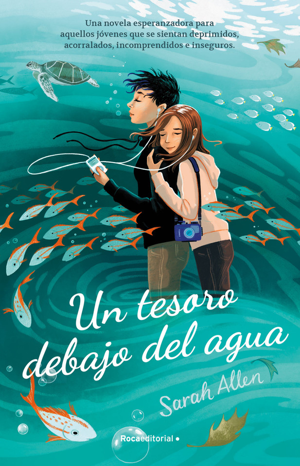 Un tesoro debajo del agua / Breathing Underwater book cover by Sarah Allen
