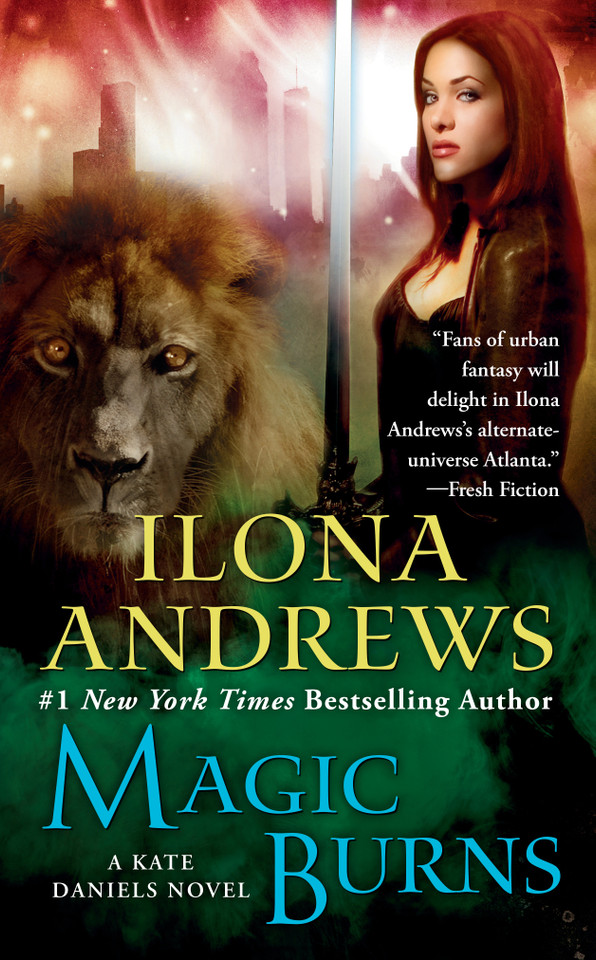 Magic Burns (Kate Daniels) book cover by Ilona Andrews