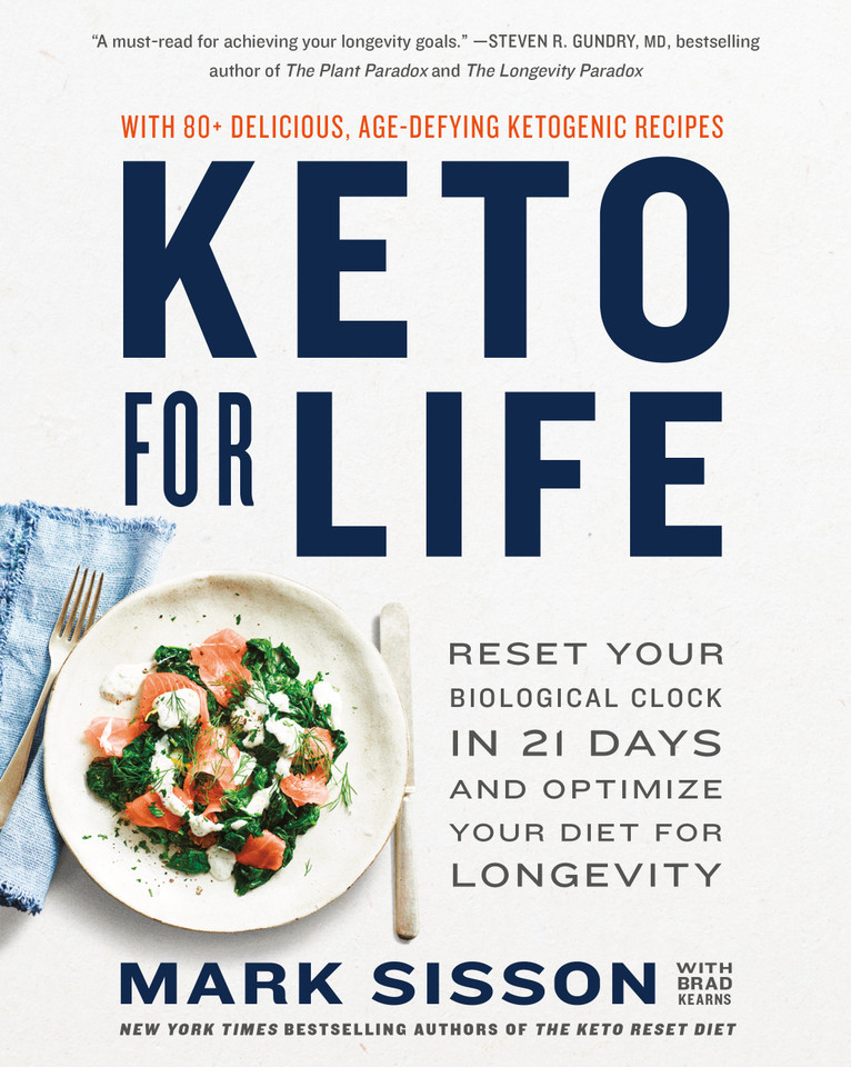 Keto for Life: Reset Your Biological Clock in 21 Days and Optimize Your Diet for Longevity book cover by Mark Sisson, Brad Kearns