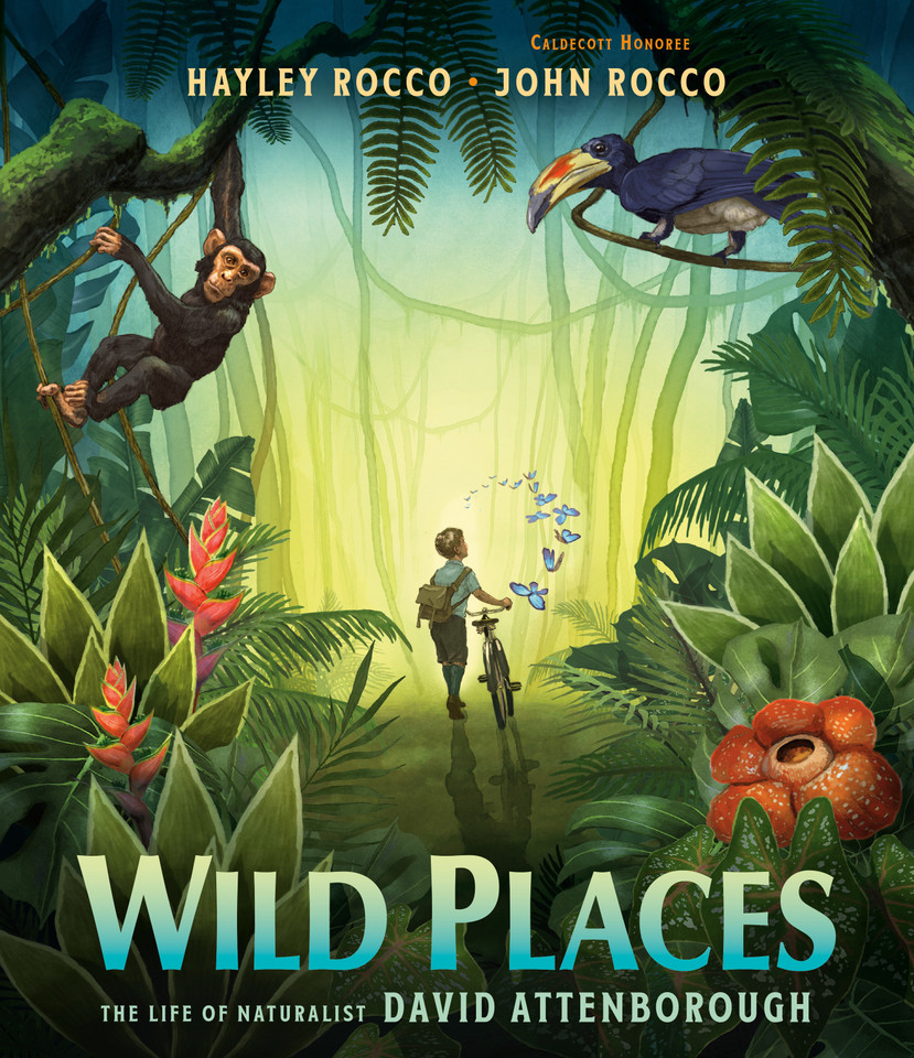 Wild Places: The Life of Naturalist David Attenborough book cover by Hayley Rocco