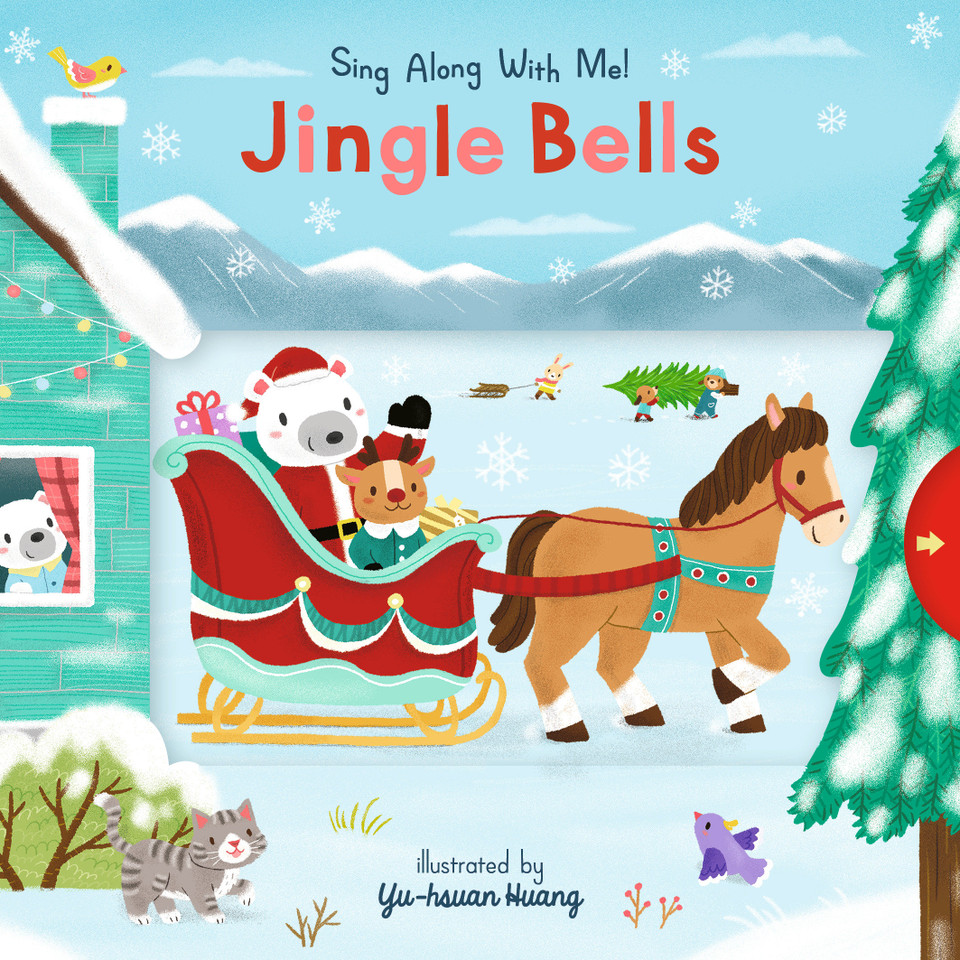 Jingle Bells: (A Christmas Carol Board Book with Interactive Sliders and QR Code for Instrumental and Vocal Versions - For Babies and Toddlers) (Sing Along with Me!) book cover by James Lord Pierpont