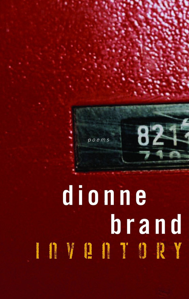 Inventory: Poems book cover by Dionne Brand