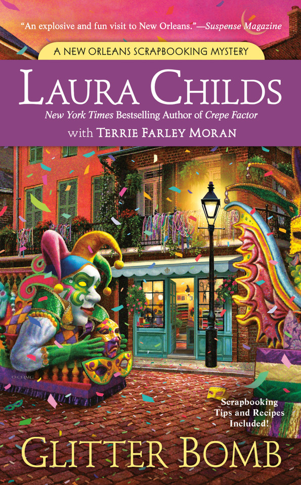 Glitter Bomb (A Scrapbooking Mystery) book cover by Laura Childs, Terrie Farley Moran