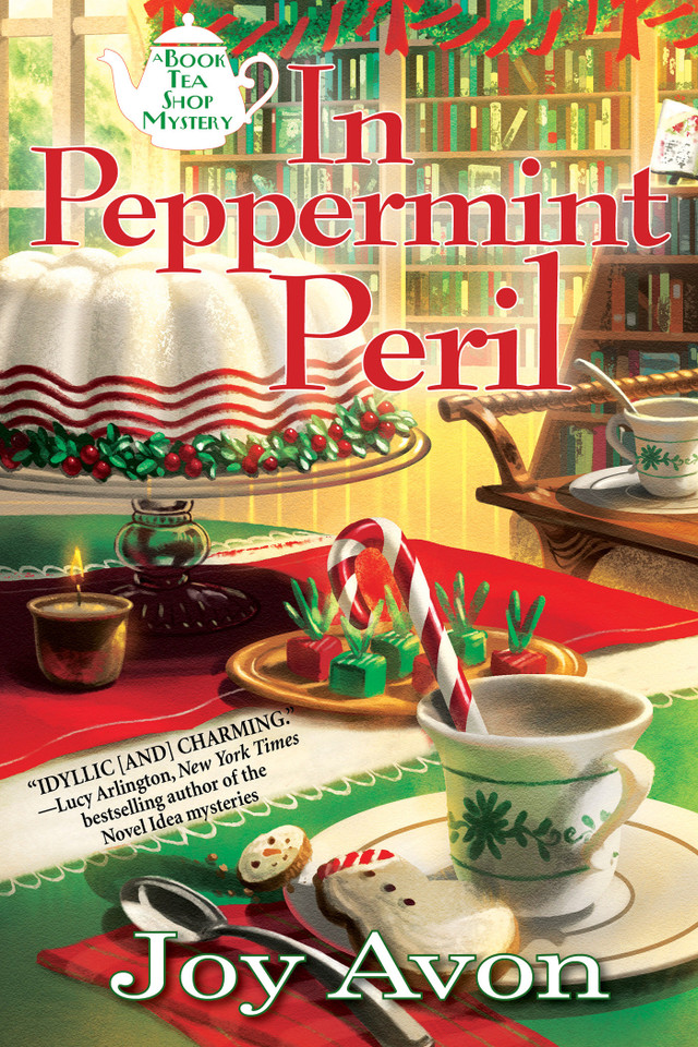 In Peppermint Peril: A Tea and a Read Mystery (A Tea and a Read Mystery) book cover by Joy Avon