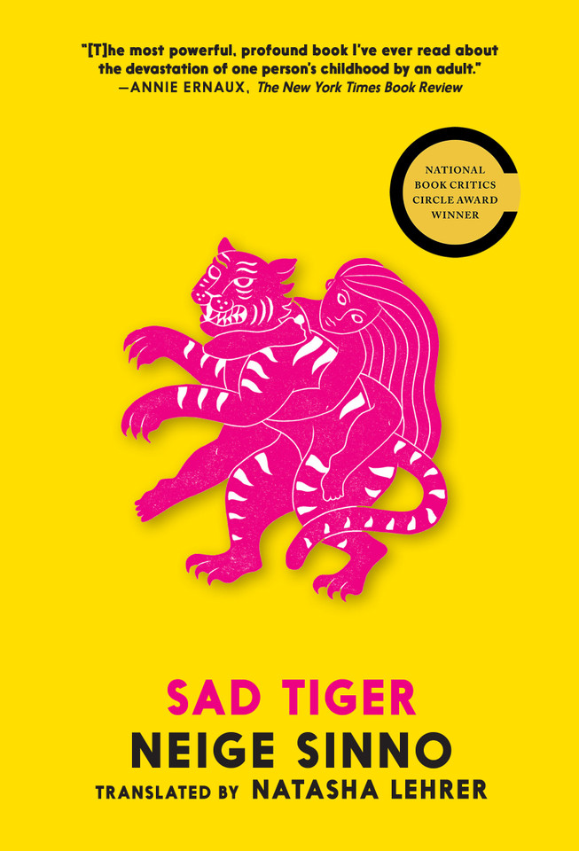Sad Tiger book cover by Neige Sinno
