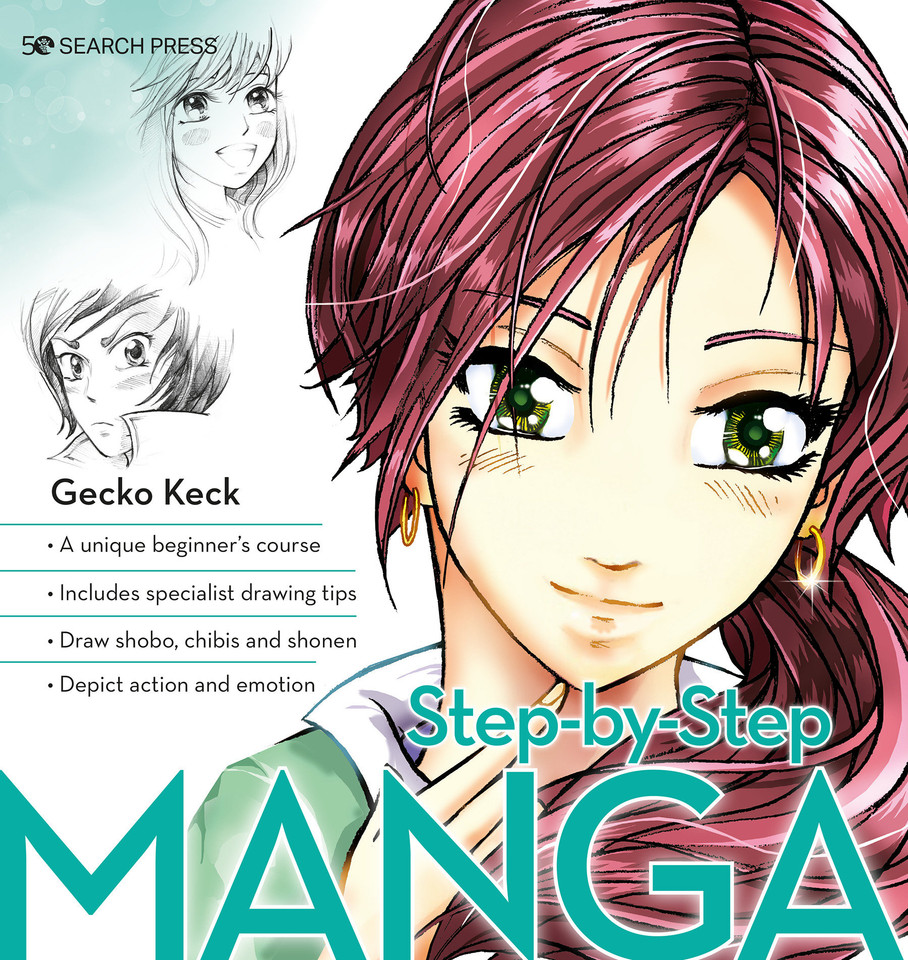 Step-by-Step Manga book cover by Gecko Keck