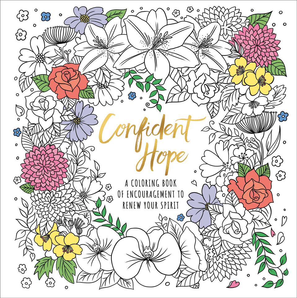 Confident Hope: A Coloring Book of Encouragement to Renew Your Spirit book cover by Ink & Willow