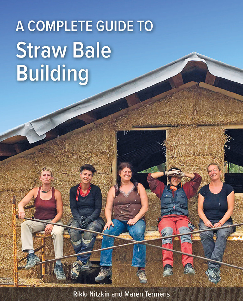 A Complete Guide to Straw Bale Building book cover by Rikki Nitzkin, Maren Termens