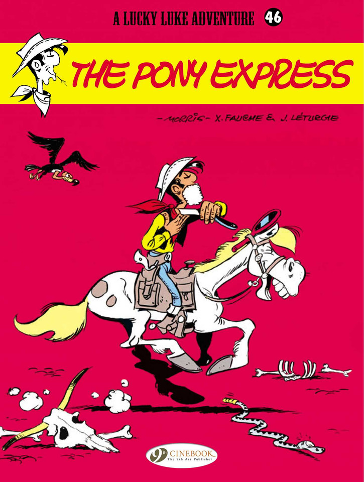 The Pony Express (Lucky Luke) book cover by Jean Léturgie, Xavier Fauche