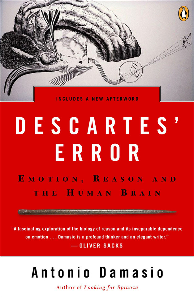 Descartes' Error: Emotion, Reason, and the Human Brain book cover by Antonio Damasio