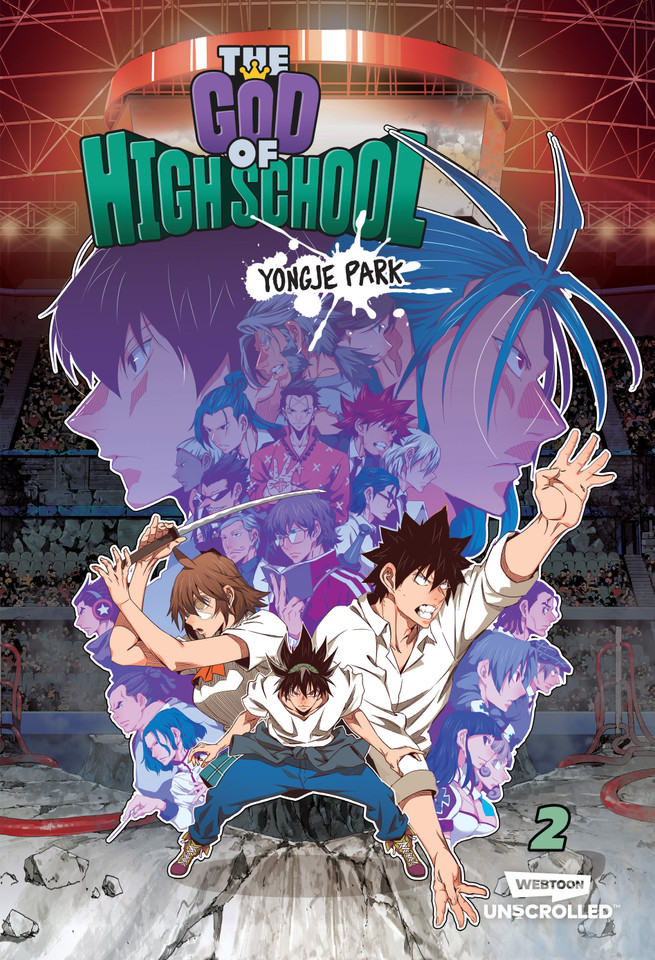 The God of High School, Vol. 2: A WEBTOON Unscrolled Graphic Novel book cover by Yongje Park