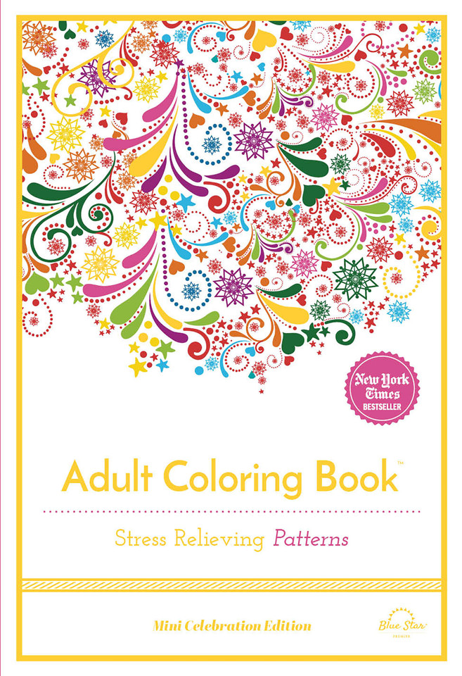 Stress Relieving Patterns: Adult Coloring Book, Mini Edition book cover by Blue Star Press