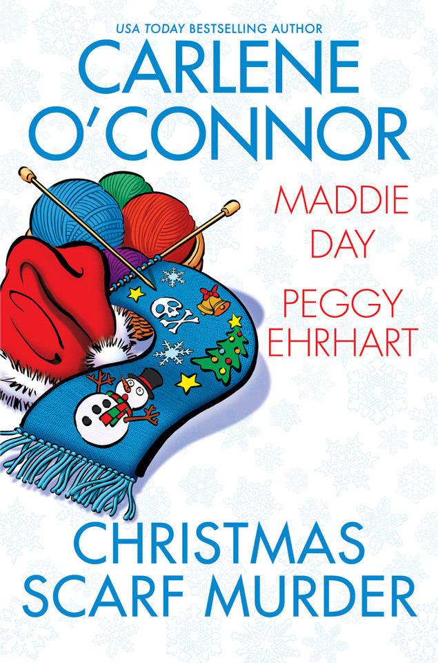 Christmas Scarf Murder book cover by Carlene O'Connor, Maddie Day, Peggy Ehrhart