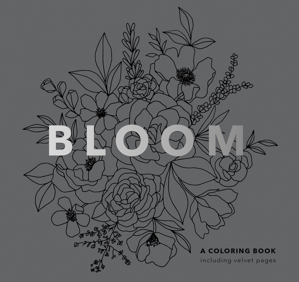 Bloom (Mini): Pocket-Sized 5-Minute Floral Coloring Book for Kids, Teens, and Adults (Travel Activities Series) book cover by Alli Koch