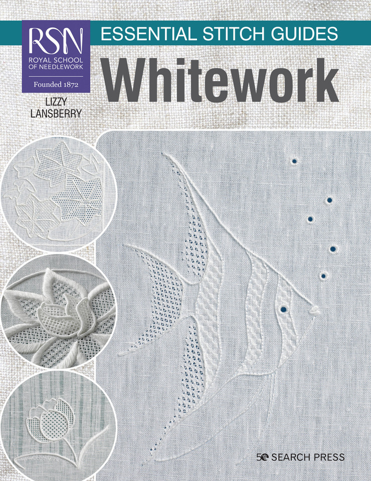 RSN Essential Stitch Guides: Whitework - large format edition (RSN ESG LF) book cover by Lizzy Lansberry