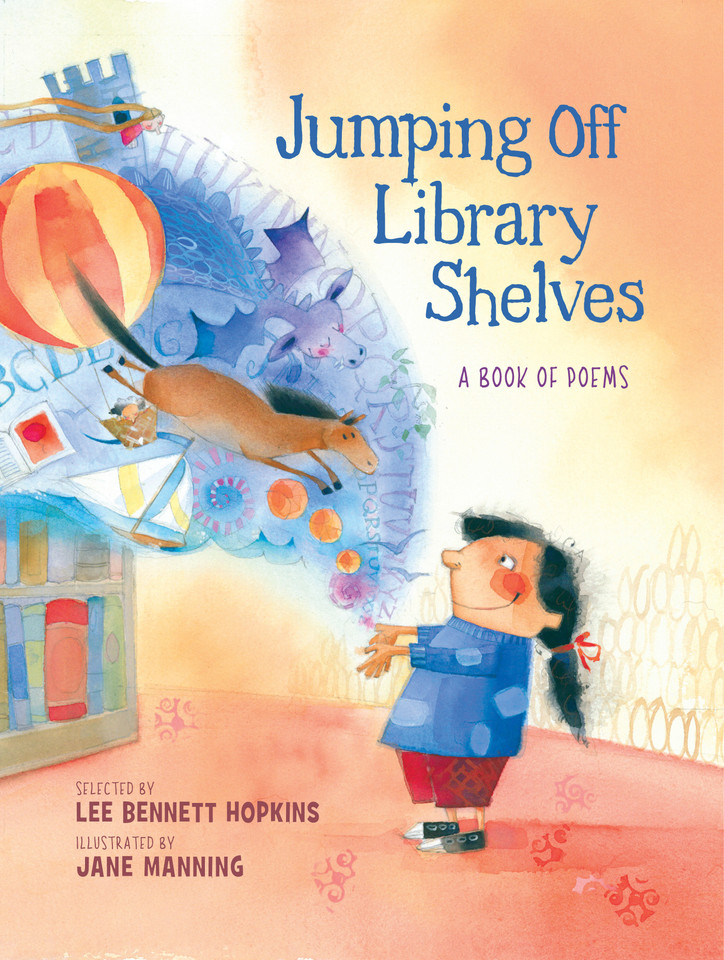 Jumping Off Library Shelves book cover by Lee Bennett Hopkins