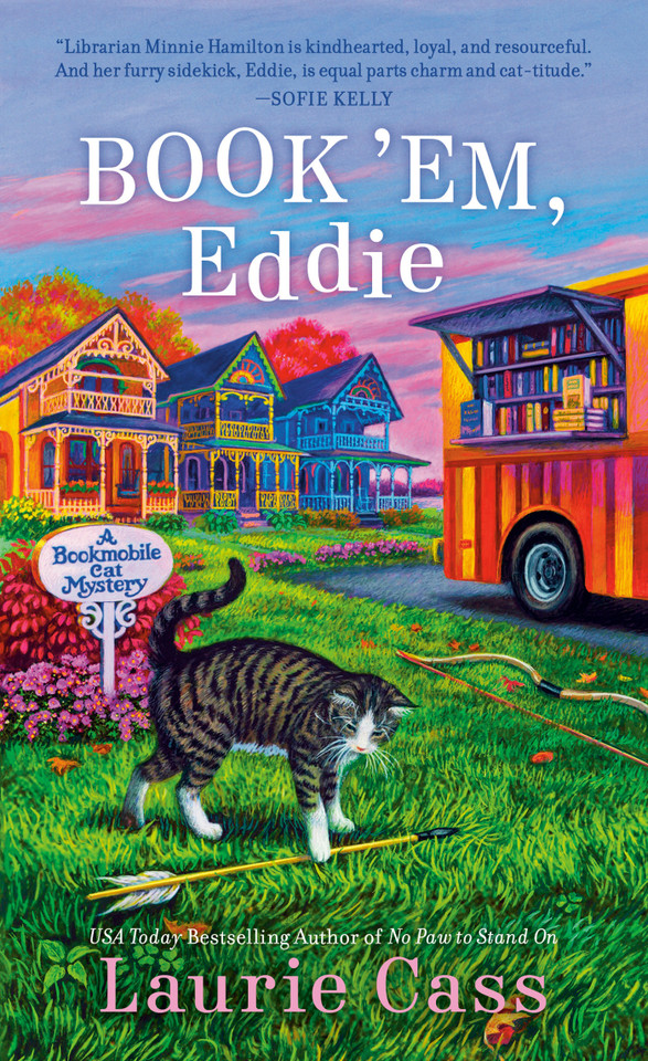 Book 'Em, Eddie (A Bookmobile Cat Mystery) book cover by Laurie Cass