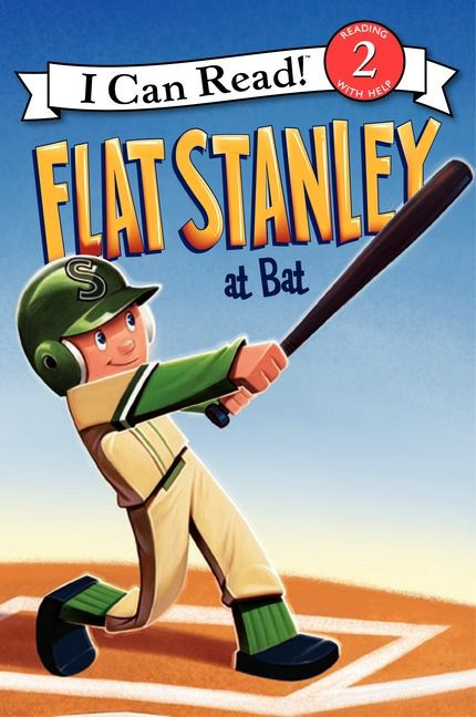 Flat Stanley at Bat (I Can Read Level 2) book cover by Jeff Brown