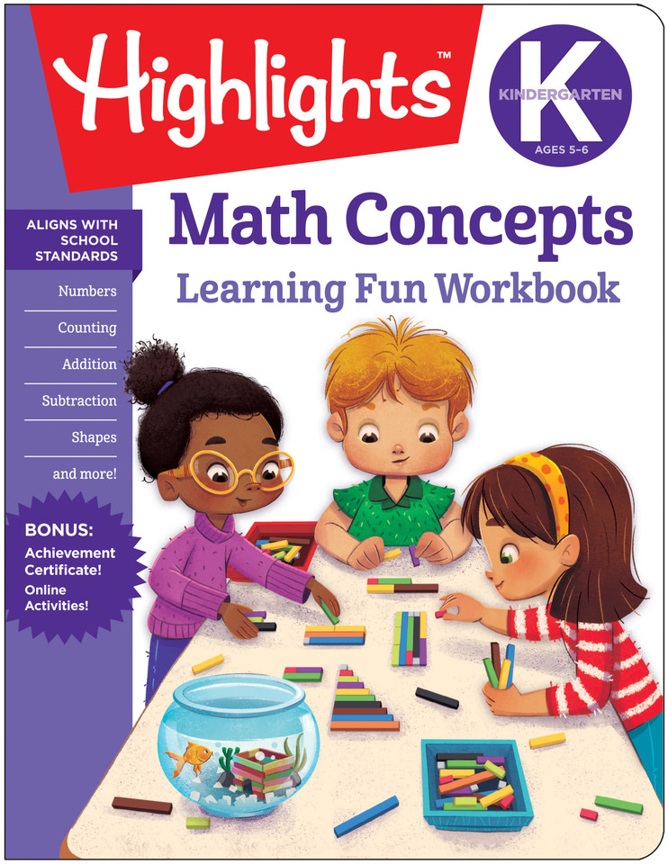 Kindergarten Math Concepts (Highlights Learning Fun Workbooks) book cover by 