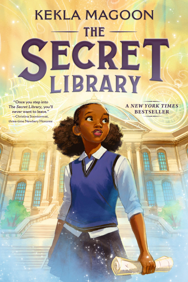 The Secret Library: (A Magical Time-Travel Adventure About Family, Courage, and Identity for Middle-Grade Readers Ages 8-12 in Grades 3-7) book cover by Kekla Magoon