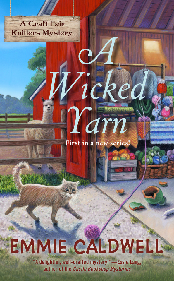 A Wicked Yarn (A Craft Fair Knitters Mystery) book cover by Emmie Caldwell