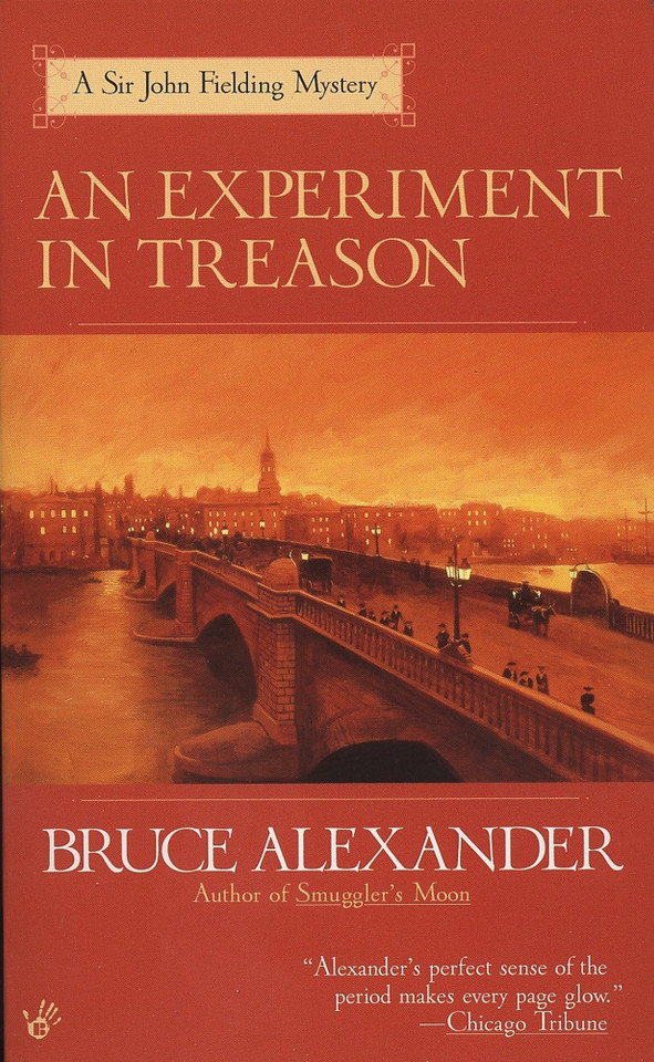 An Experiment in Treason (Sir John Fielding) book cover by Bruce Alexander