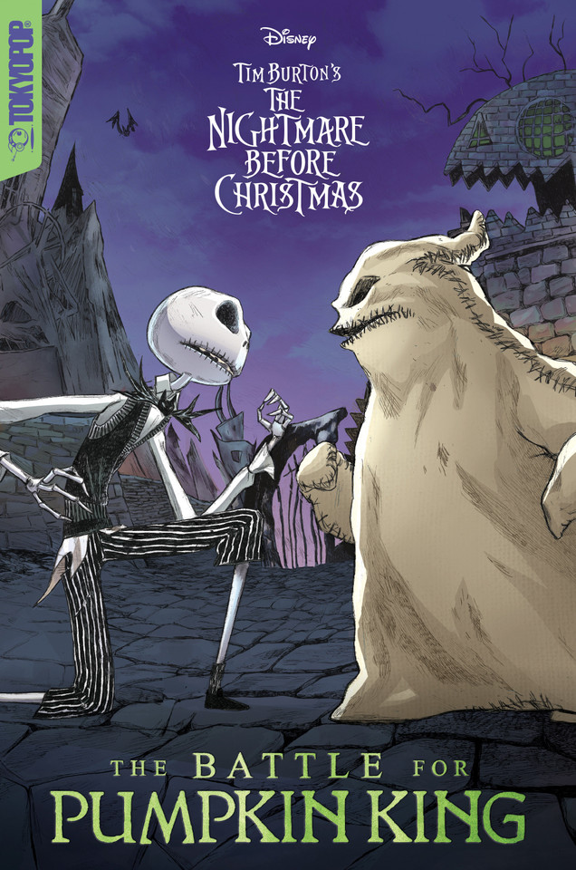 Disney Manga: Tim Burton's The Nightmare Before Christmas - The Battle for Pumpkin King book cover by Deborah Allo