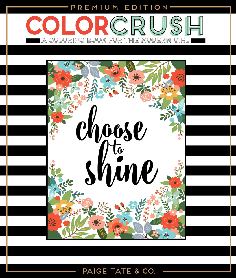 Color Crush: An Adult Coloring Book, Premium Edition book cover by Paige Tate & Co.