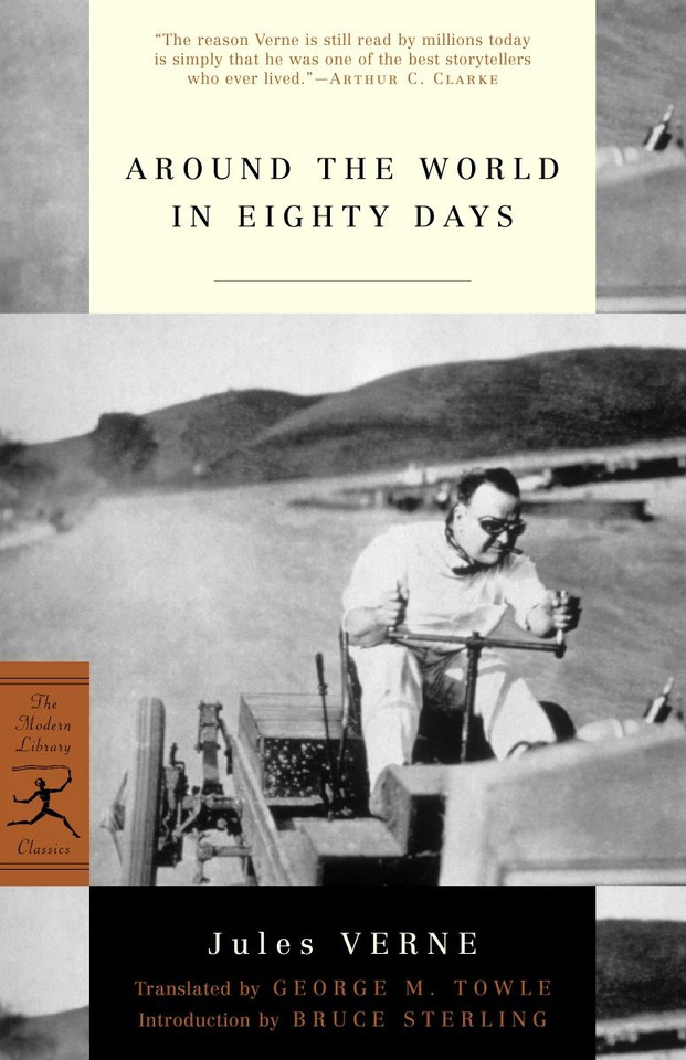 Around the World in Eighty Days (Modern Library Classics) book cover by Jules Verne