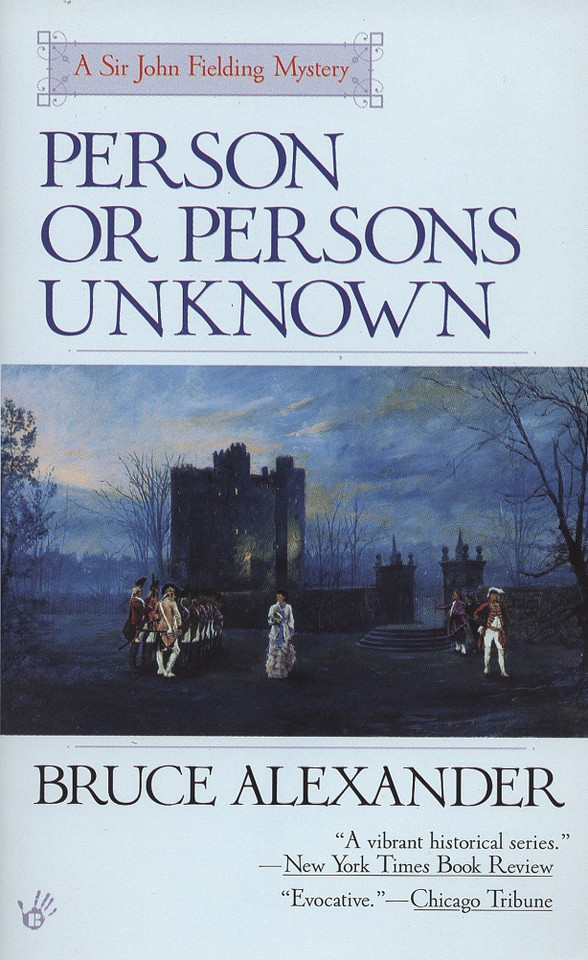 Person or Persons Unknown (Sir John Fielding) book cover by Bruce Alexander