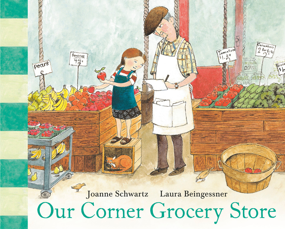 Our Corner Grocery Store book cover by Joanne Schwartz