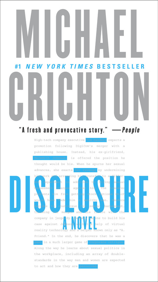 Disclosure: A Novel book cover by Michael Crichton