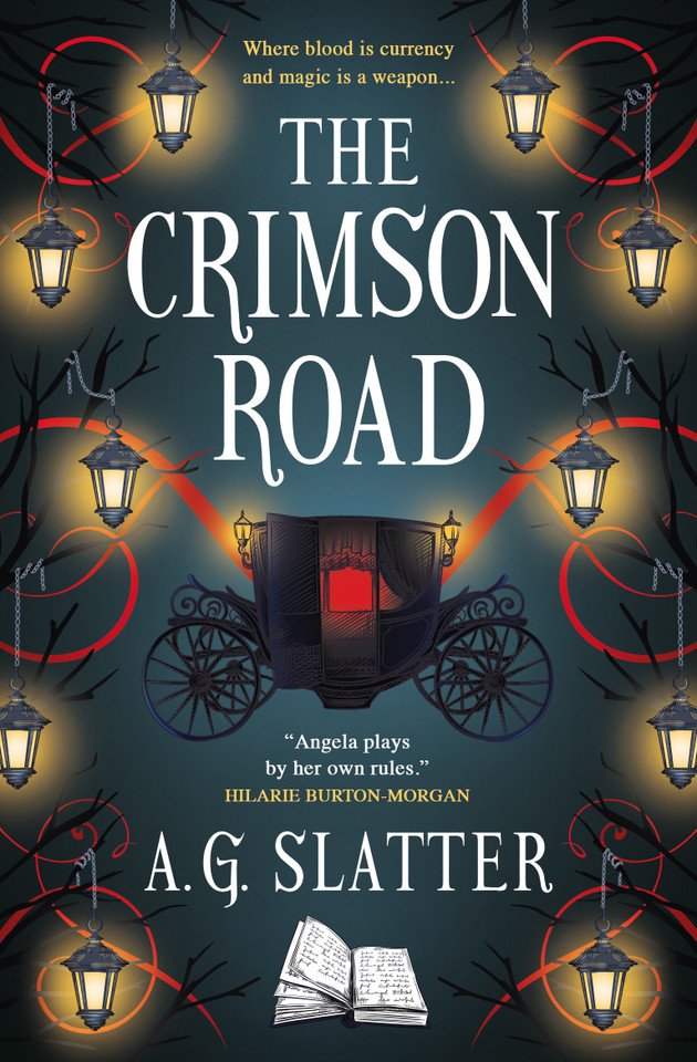 The Crimson Road book cover by A.G. Slatter