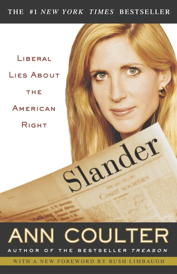 Slander: Liberal Lies About the American Right book cover by Ann Coulter