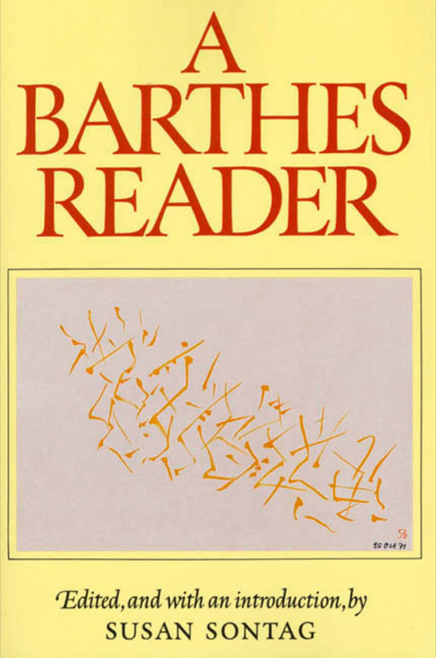 A Barthes Reader book cover by Roland Barthes