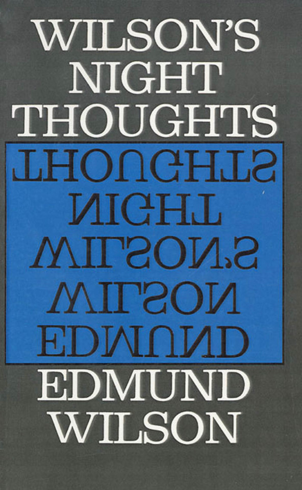 Wilson's Night Thoughts book cover by Edmund Wilson