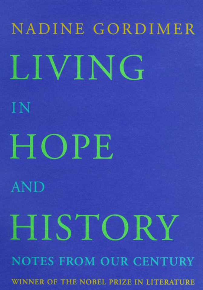 Living in Hope and History: Notes from Our Century book cover by Nadine Gordimer