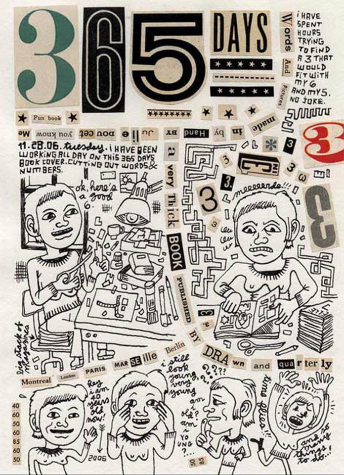 365 Days: A Diary by Julie Doucet book cover by Julie Doucet