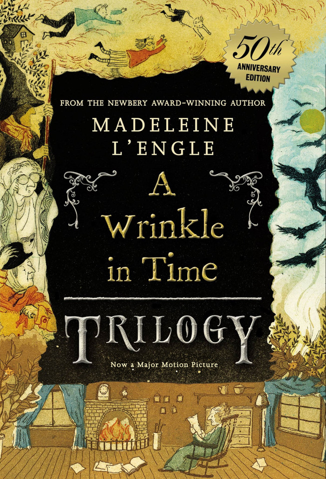 A Wrinkle in Time Trilogy book cover by Madeleine L'Engle