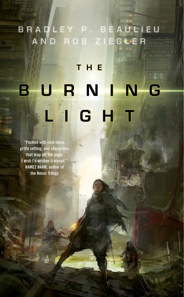 The Burning Light: A Novel book cover by Bradley P. Beaulieu, Rob Ziegler