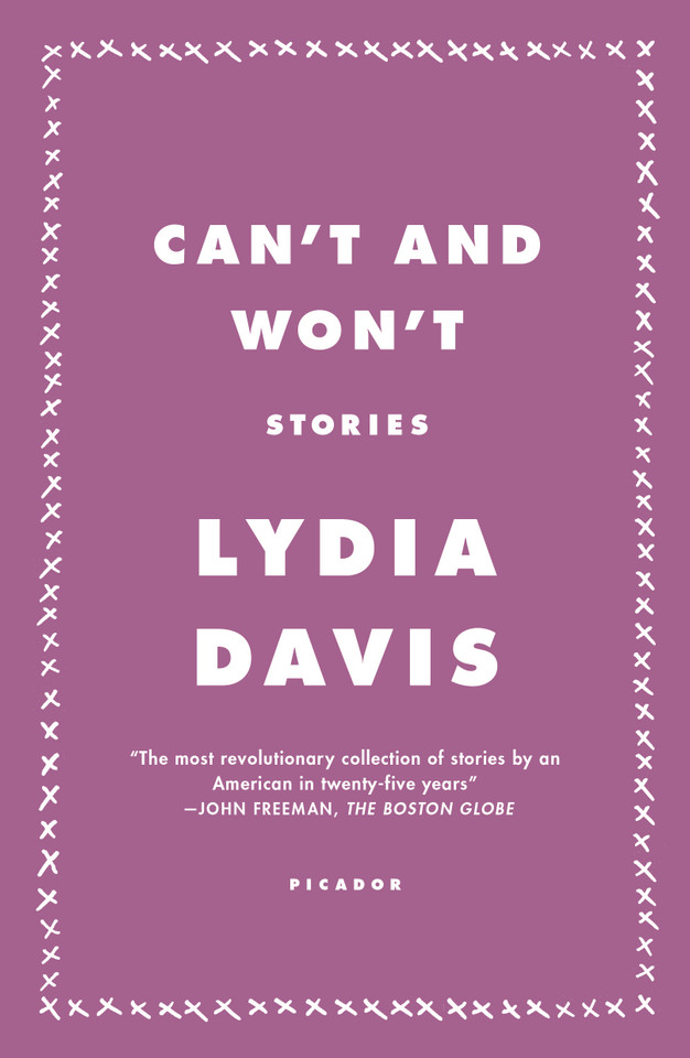 Can't and Won't: Stories book cover by Lydia Davis