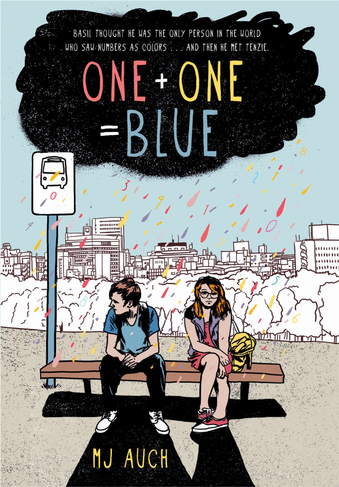 One Plus One Equals Blue book cover by MJ Auch