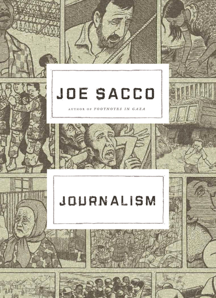 Journalism book cover by Joe Sacco