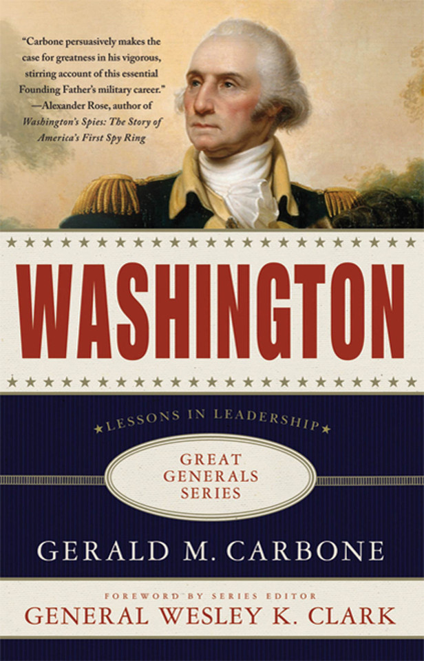 Washington: Lessons in Leadership (Great Generals) book cover by Gerald M. Carbone
