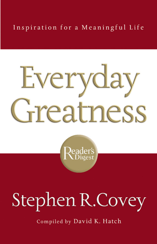 Everyday Greatness: Inspiration for a Meaningful Life book cover by Stephen R. Covey