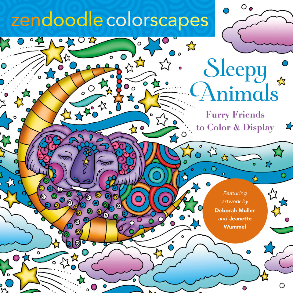 Zendoodle Colorscapes: Sleepy Animals: Furry Friends to Color & Display (Zendoodle Colorscapes) book cover by Deborah Muller, Jeanette Wummel