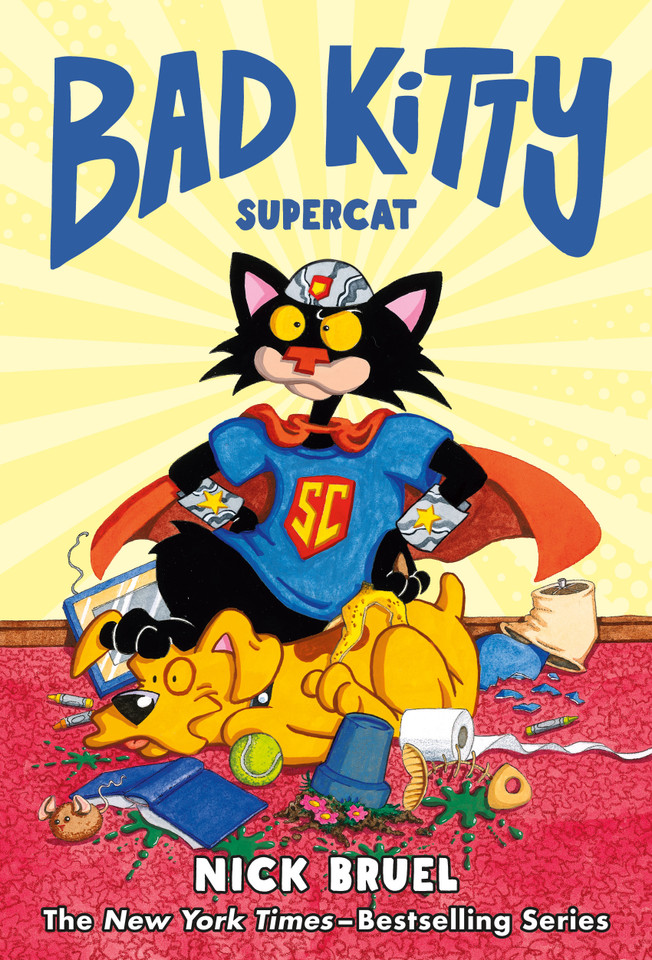 Bad Kitty: Supercat (Graphic Novel) (Bad Kitty) book cover by Nick Bruel