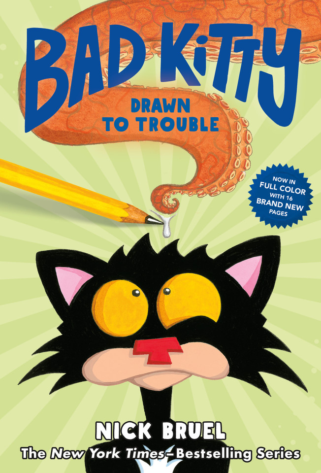 Bad Kitty Drawn to Trouble (full-color edition) (Bad Kitty) book cover by Nick Bruel