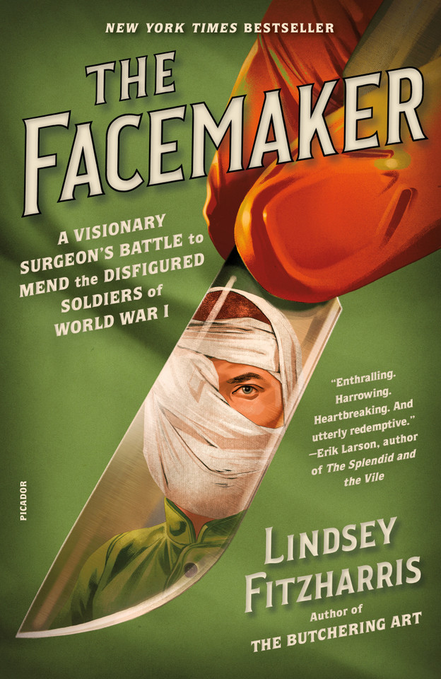 The Facemaker: A Visionary Surgeon's Battle to Mend the Disfigured Soldiers of World War I book cover by Lindsey Fitzharris