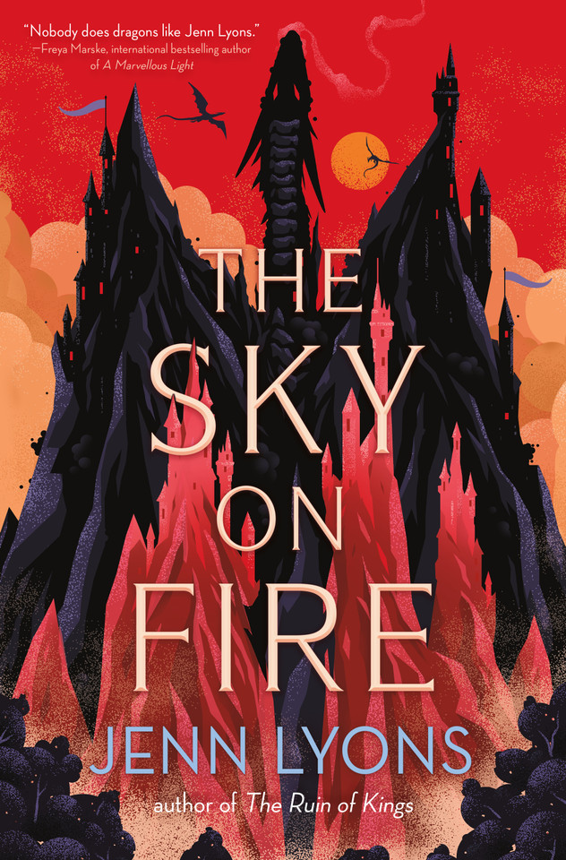 The Sky on Fire book cover by Jenn Lyons
